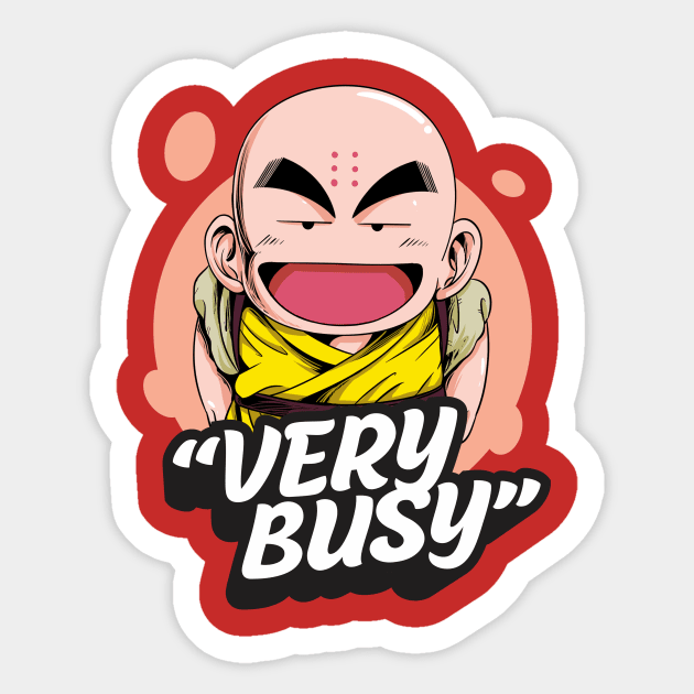 The Very Busy Monk Sticker by rollout578